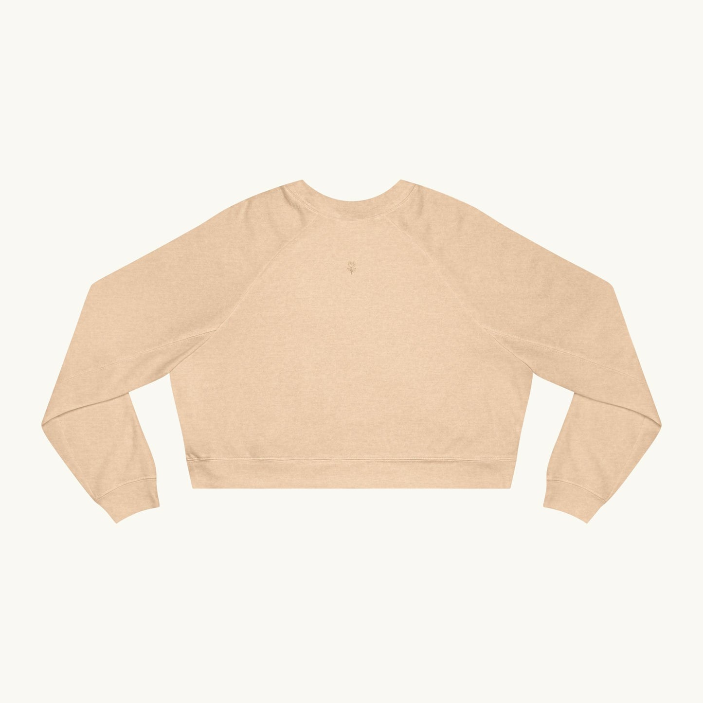 Rose Cropped Fleece Luxury Pullover — "The Divine Rose"