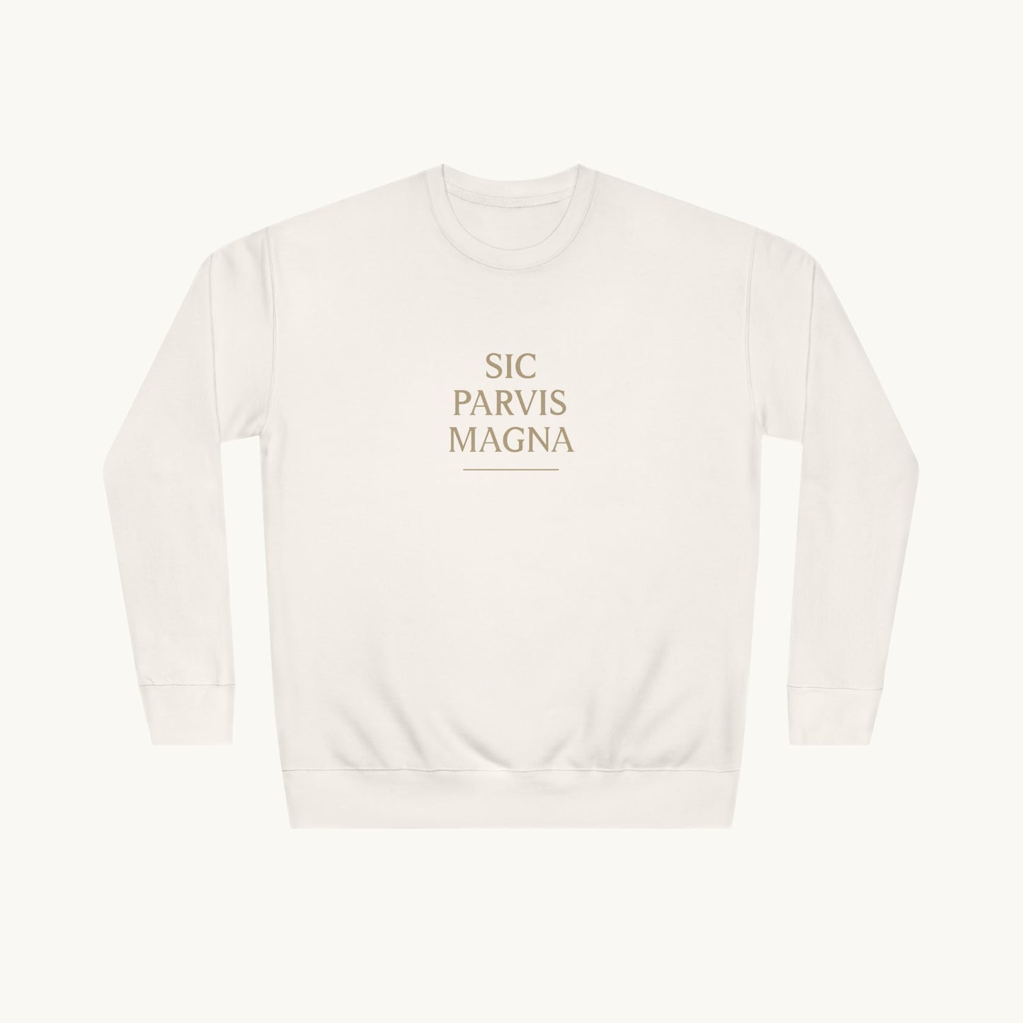 Rose Cotton Luxury Sweatshirt — "Sic Parvis Magna"