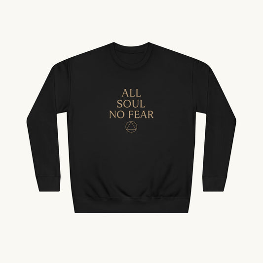Rose Cotton Luxury Sweatshirt — "All Soul No Fear"