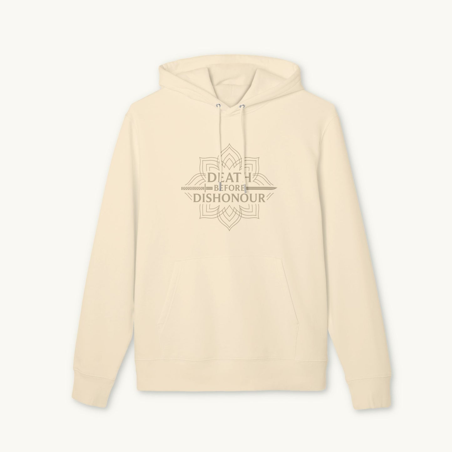 Rose Cotton Luxury Hoodie — "Death Before Dishonour"