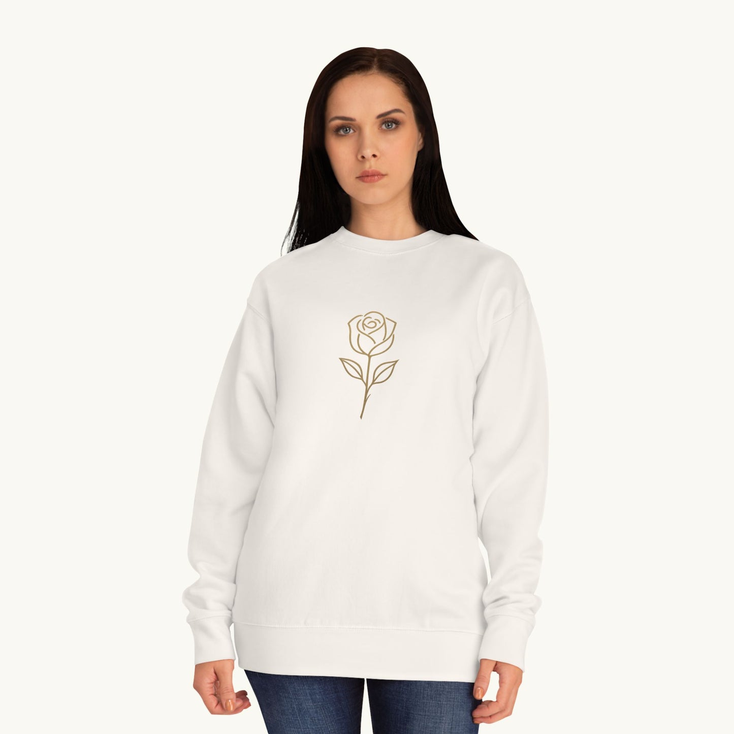 Rose Cotton Luxury Sweatshirt — "The Divine Rose"