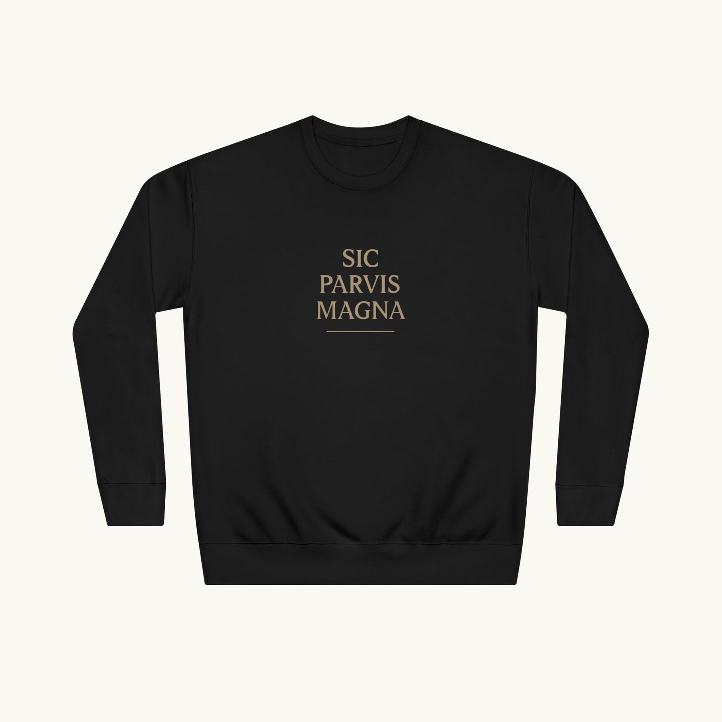 Rose Cotton Luxury Sweatshirt — "Sic Parvis Magna"