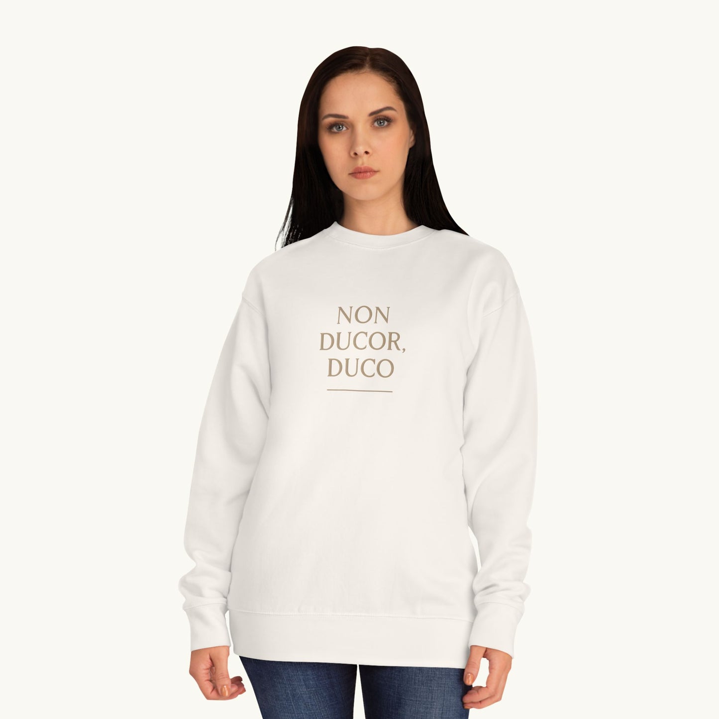 Rose Cotton Luxury Sweatshirt — "Non Ducor, Duco"
