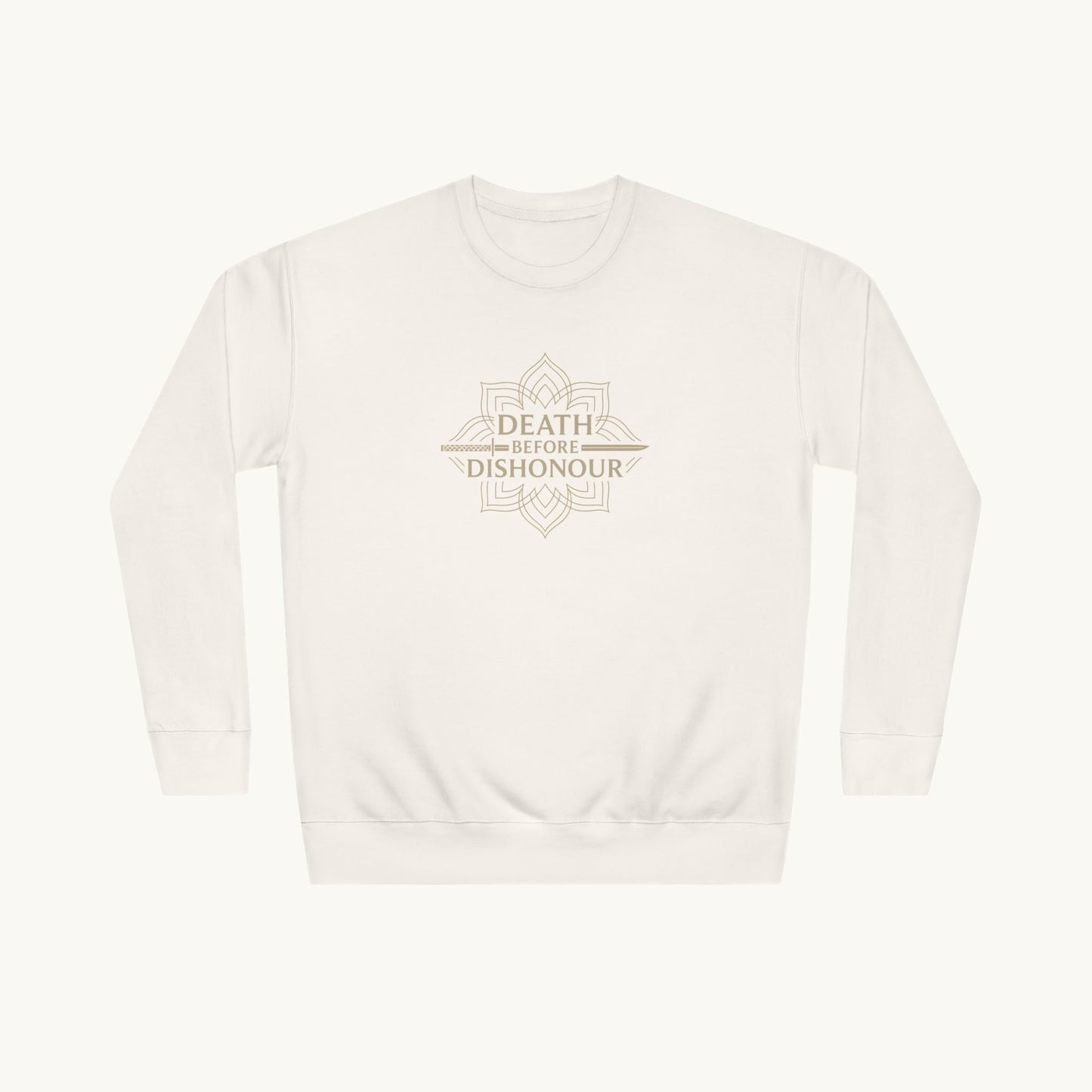 Rose Cotton Luxury Sweatshirt — "Death Before Dishonour"