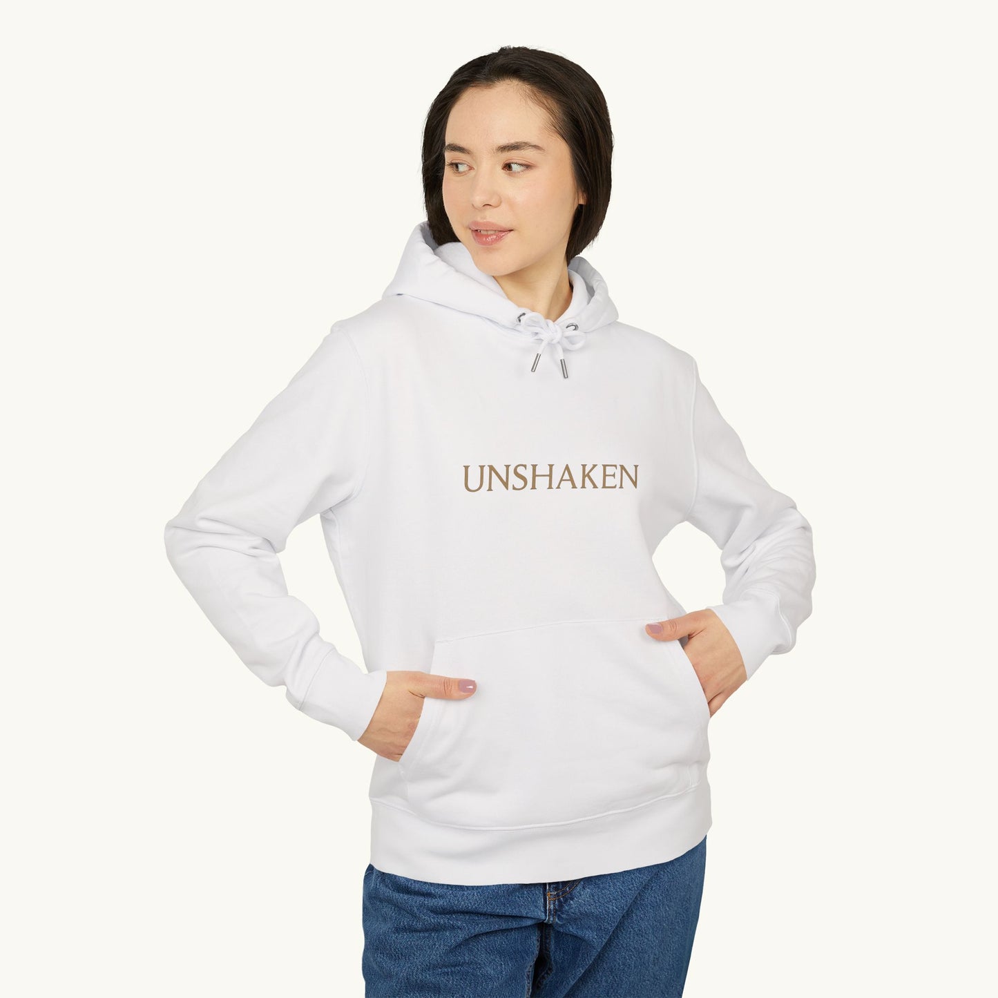 Rose Cotton Luxury Hoodie — "Unshaken"