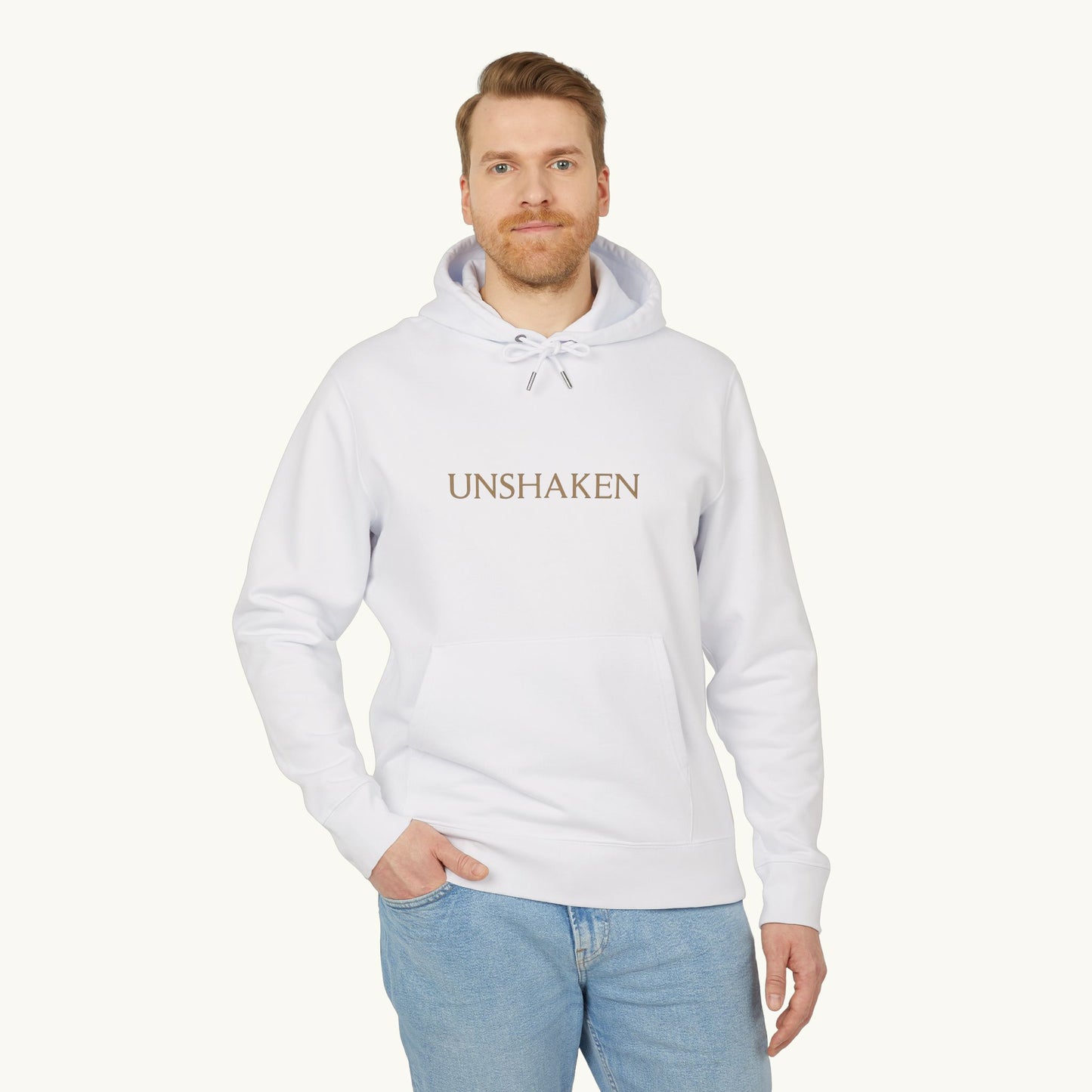 Rose Cotton Luxury Hoodie — "Unshaken"