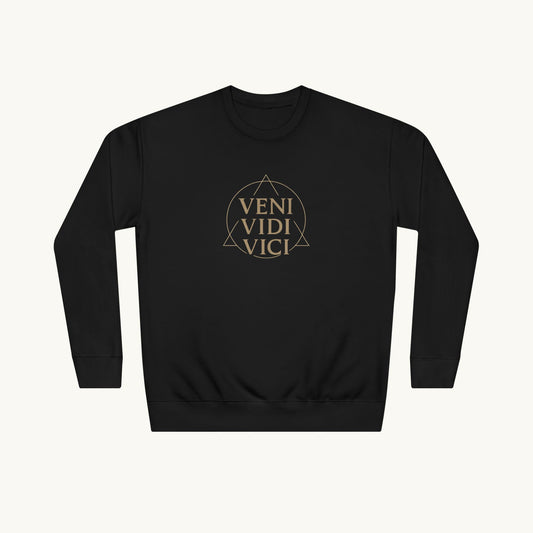 Rose Cotton Luxury Sweatshirt — "Veni Vidi Vici"
