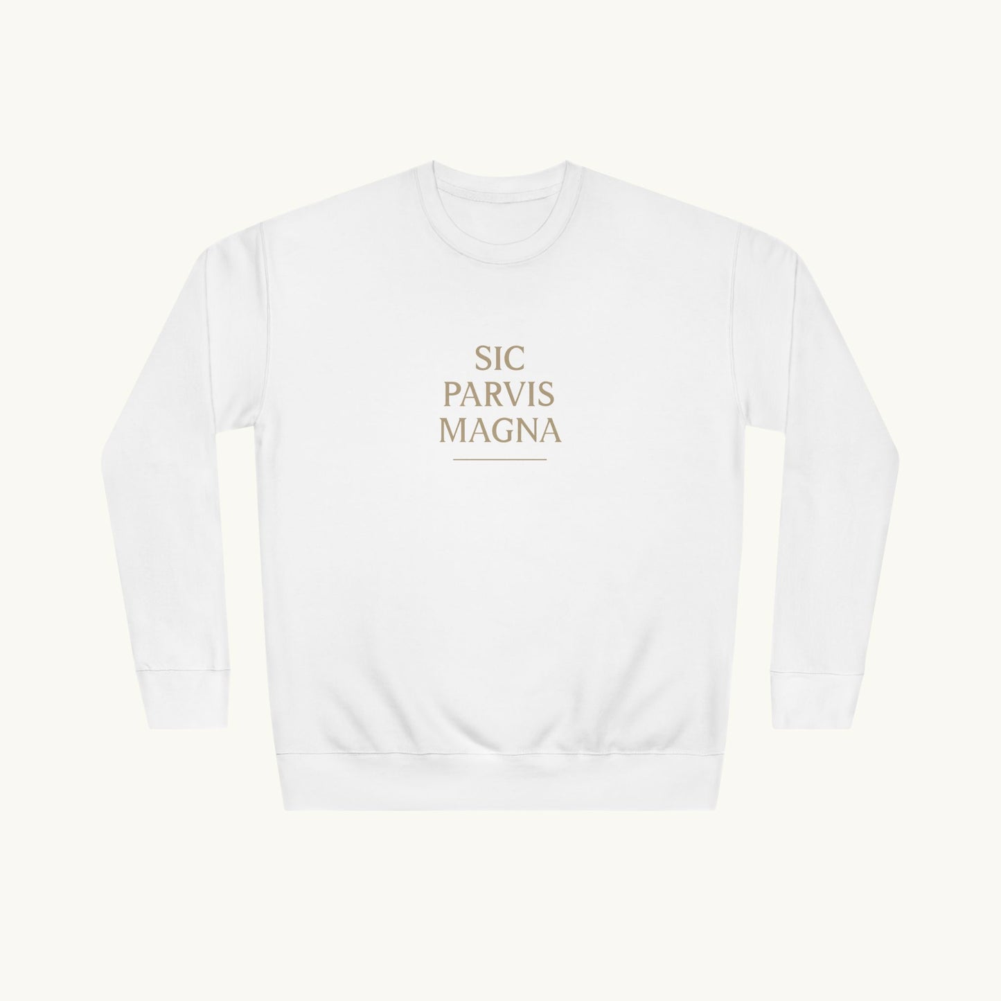 Rose Cotton Luxury Sweatshirt — "Sic Parvis Magna"