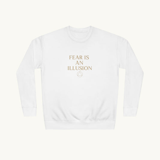 Rose Cotton Luxury Sweatshirt — "Fear Is An Illusion"