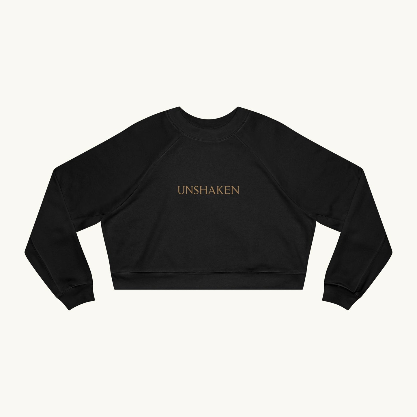 Rose Cropped Fleece Luxury Pullover — "Unshaken"