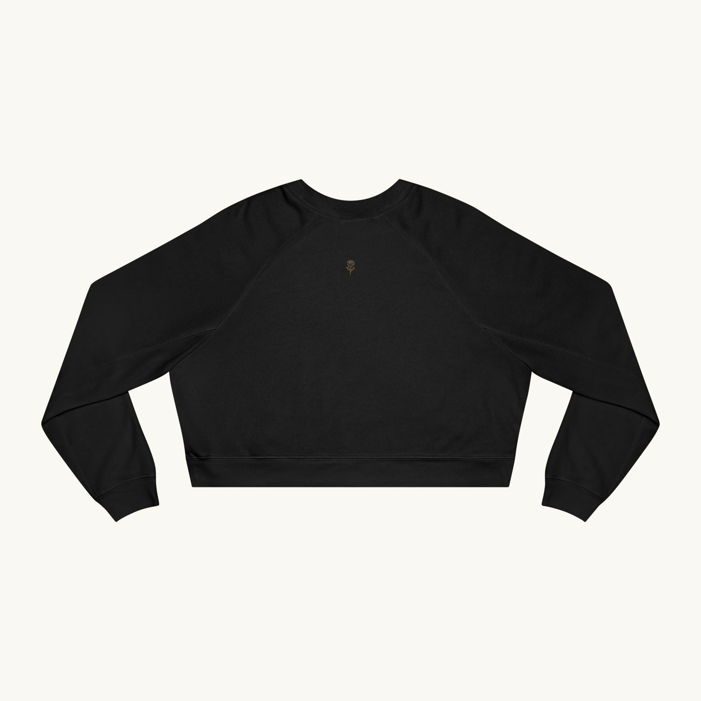 Rose Cropped Fleece Luxury Pullover — "Unshaken"