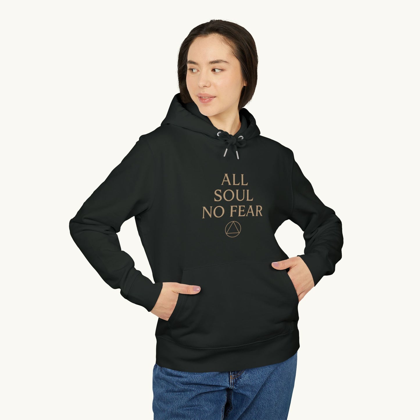 Rose Cotton Luxury Hoodie — "All Soul No Fear"