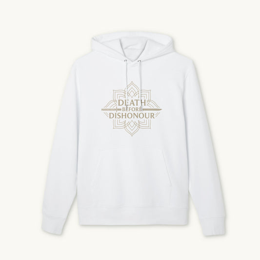 Rose Cotton Luxury Hoodie — "Death Before Dishonour"