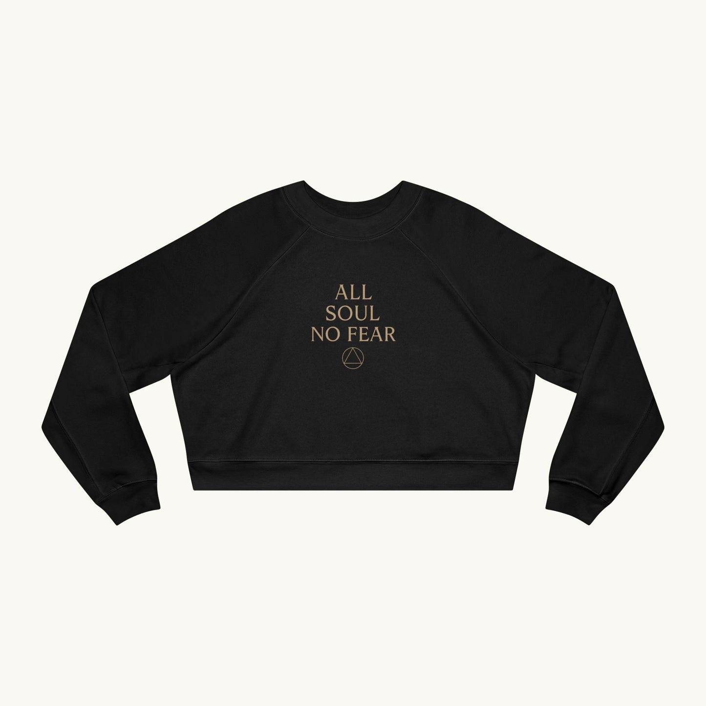 Rose Cropped Fleece Luxury Pullover — "All Soul No Fear"