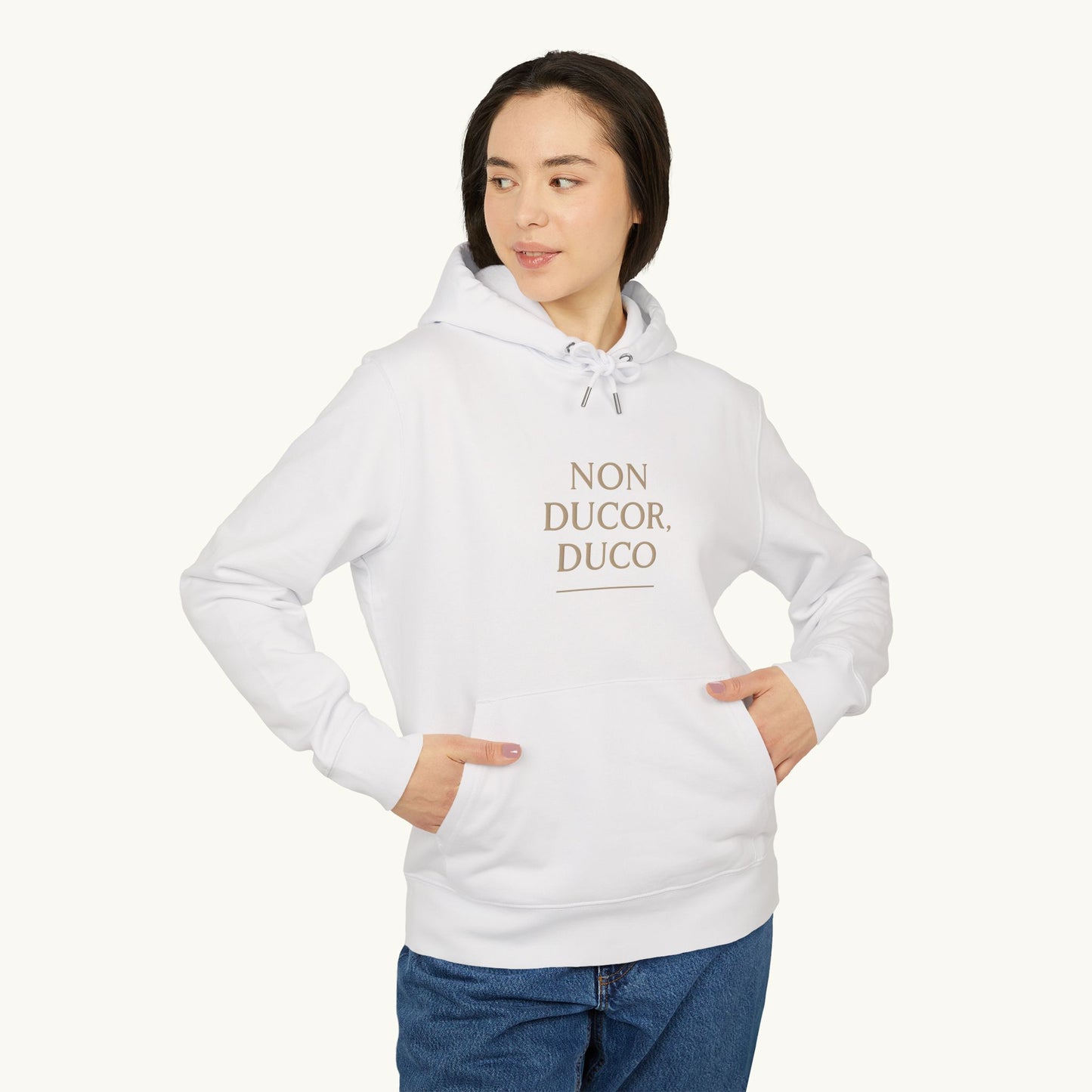 Rose Cotton Luxury Hoodie — "Non Ducor, Duco"