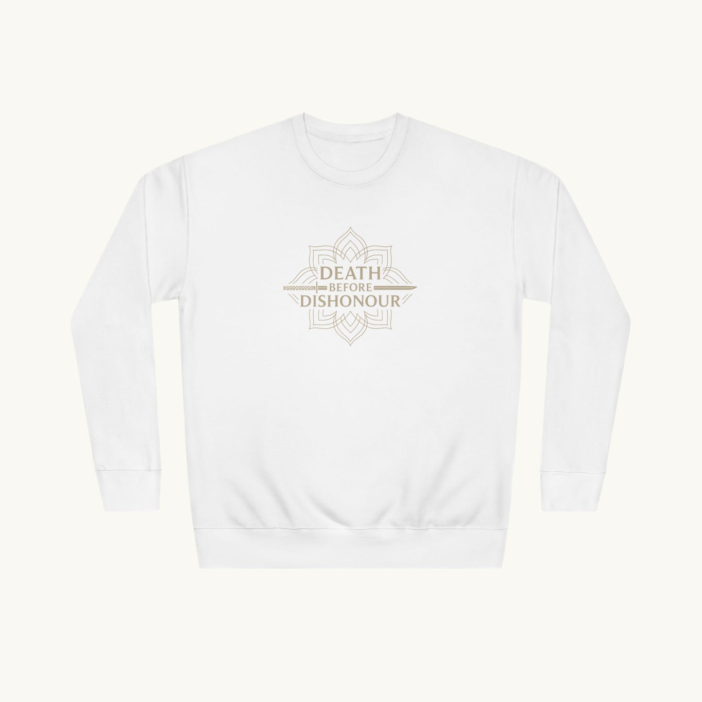 Rose Cotton Luxury Sweatshirt — "Death Before Dishonour"