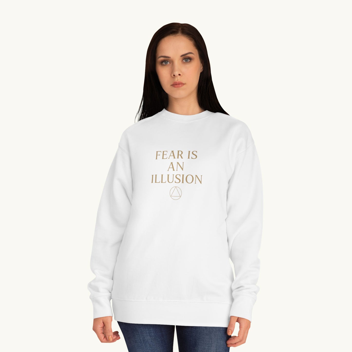 Rose Cotton Luxury Sweatshirt — "Fear Is An Illusion"