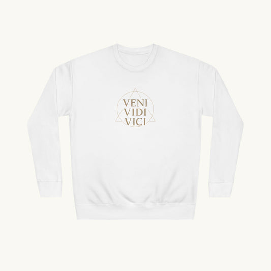 Rose Cotton Luxury Sweatshirt — "Veni Vidi Vici"